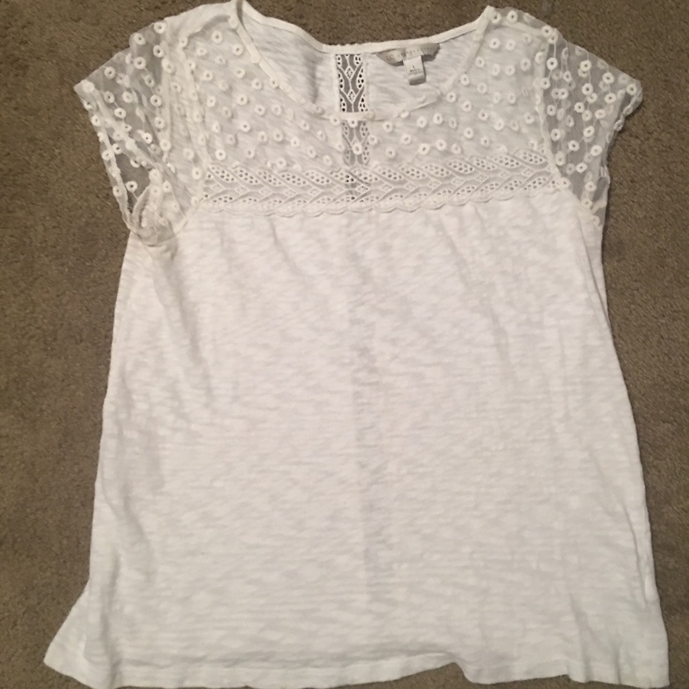 Lauren Conrad tee with lace detail